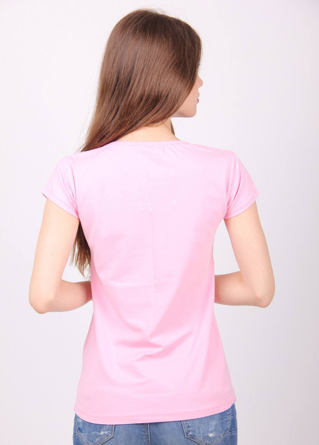 Розовая летняя футболка Poncik