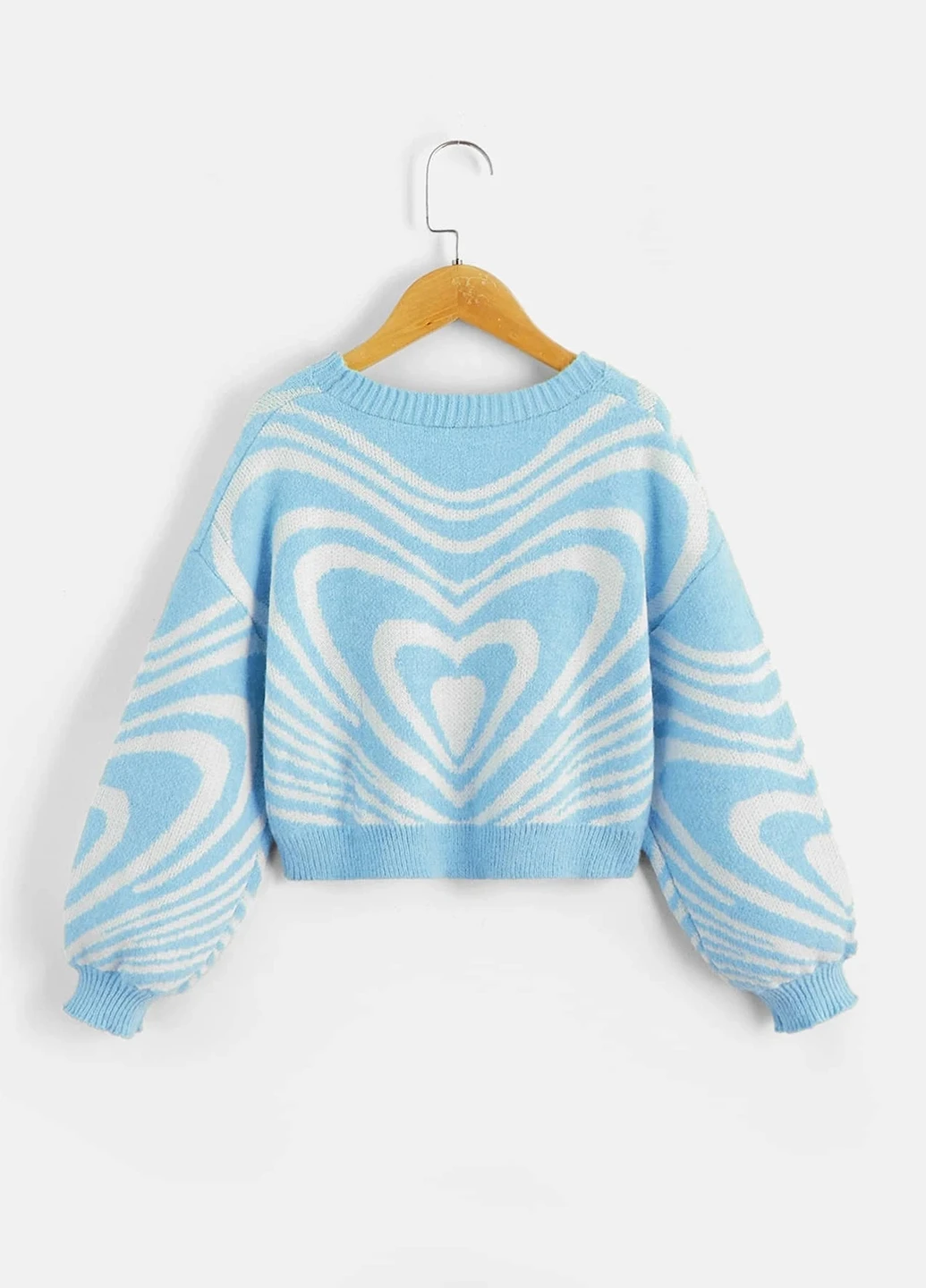 Голубой демисезонный кардиган SHEIN