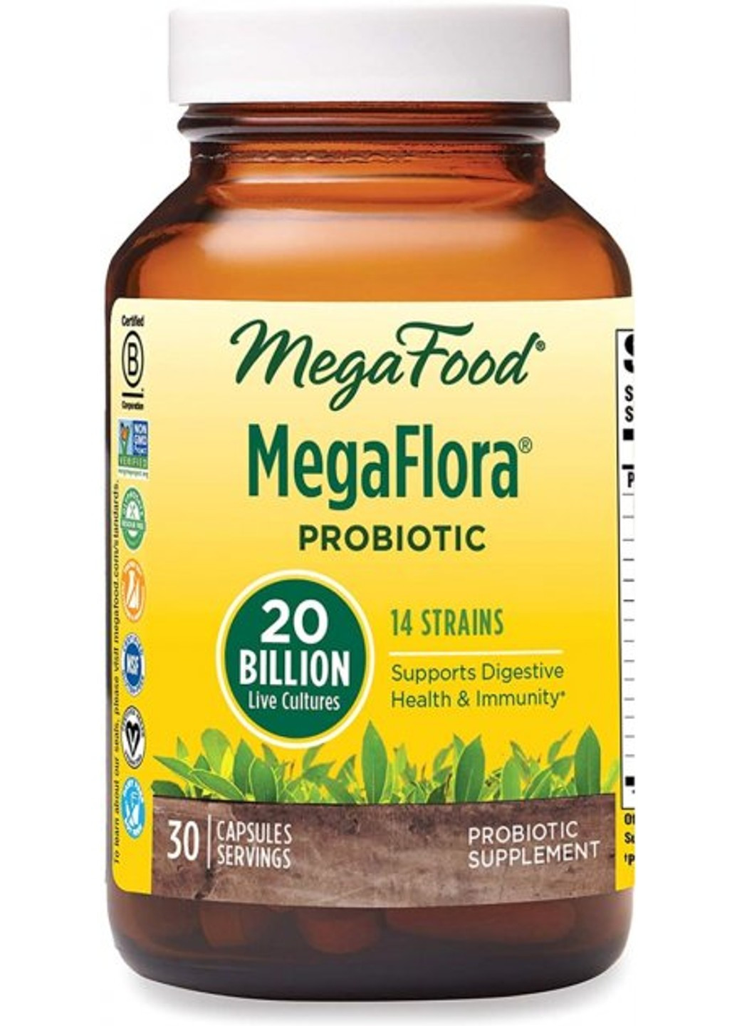 Пробіотики MegaFlora,, 30 капсул MegaFood (255409598)