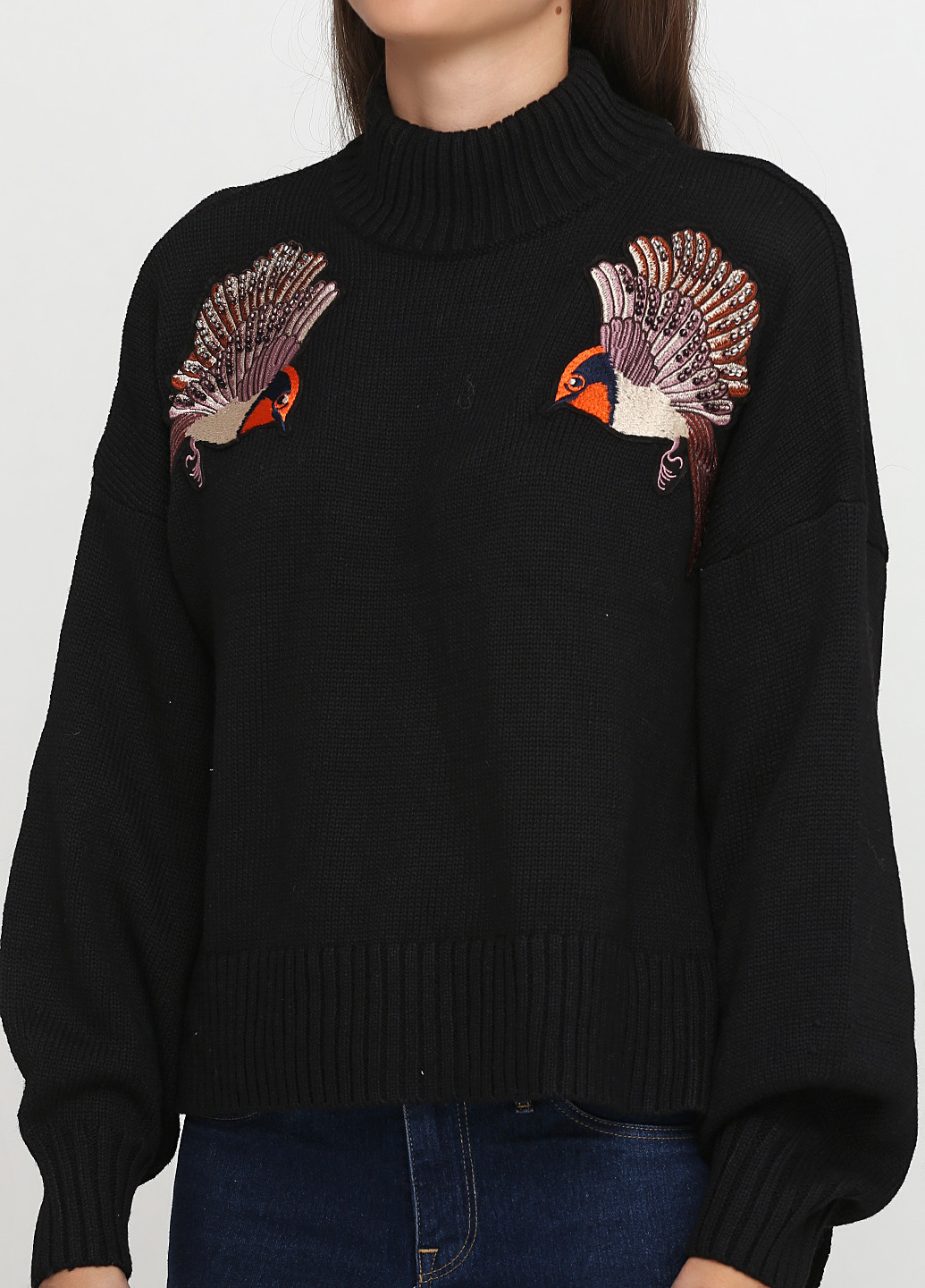 Чорний демісезонний светр хомут H&M