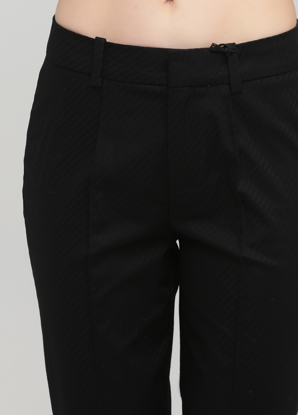 Черные кэжуал демисезонные укороченные, зауженные брюки Drykorn