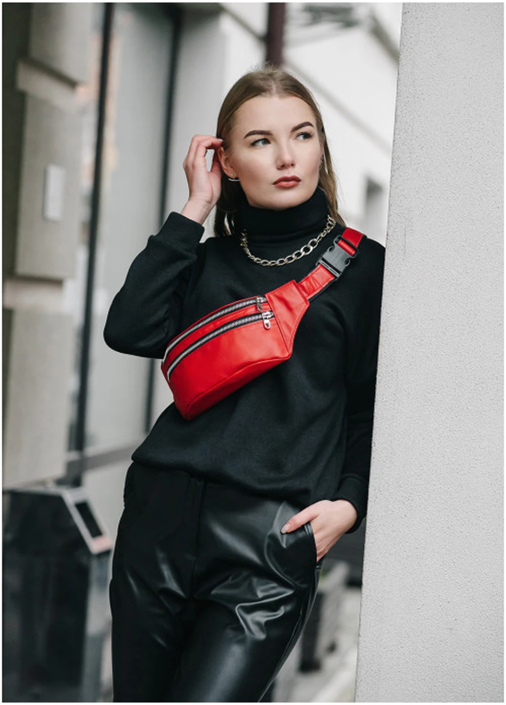 Жіноча сумка на пояс (бананка) 30,5х14 см Sambag (210478380)