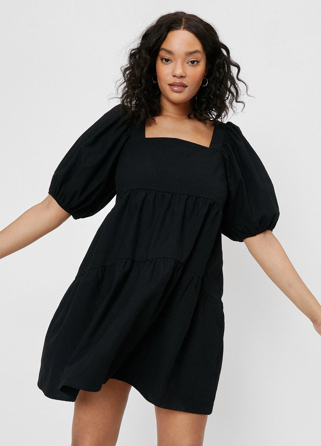 Черное кэжуал платье а-силуэт Nasty Gal однотонное