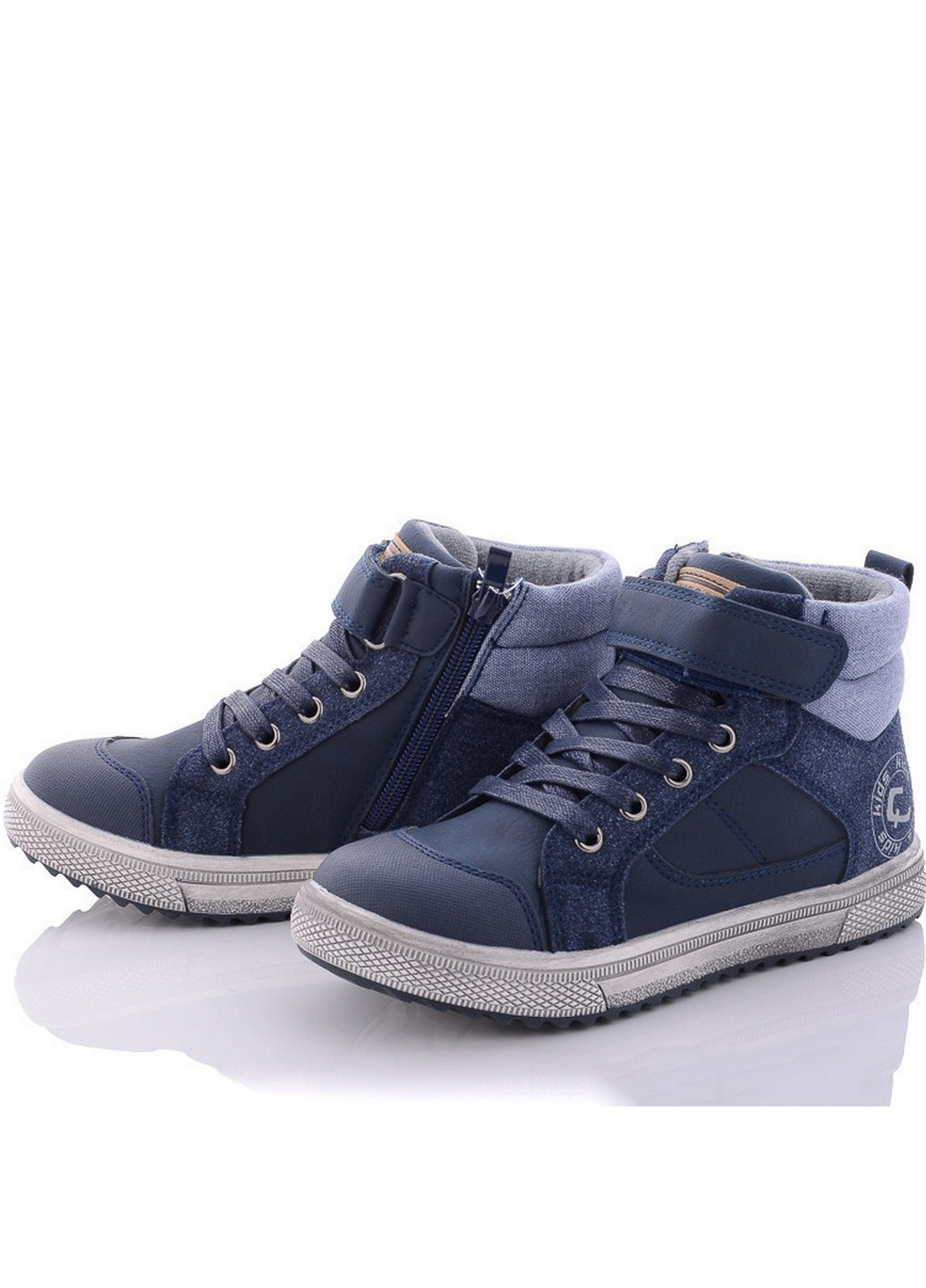 Синие кэжуал осенние демисезонные ботинки q372-1 37 синий С.Луч