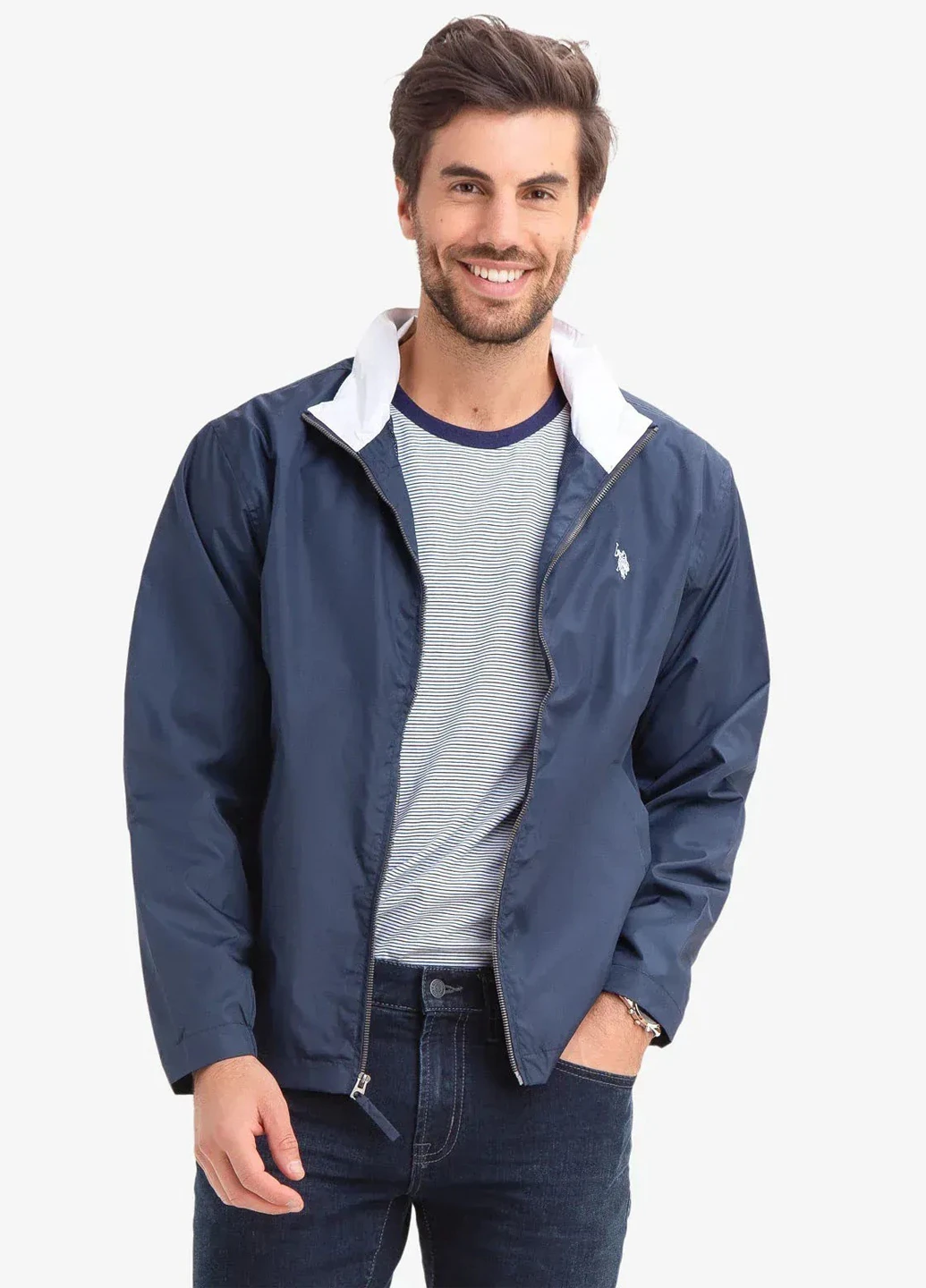 Синя демісезонна куртка U.S. Polo Assn.