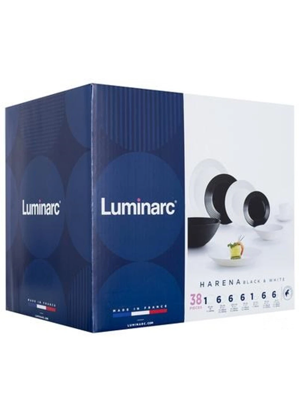 Столовый сервиз Harena B&W 38 предметов Luminarc (252788006)
