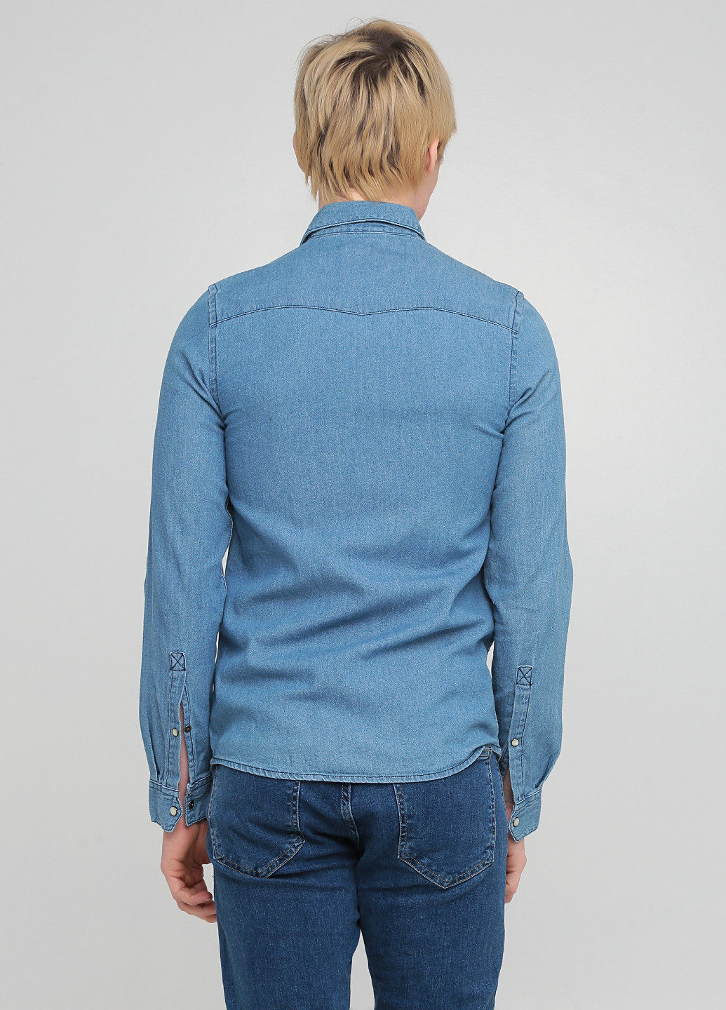 Синяя джинсовая рубашка однотонная Asos
