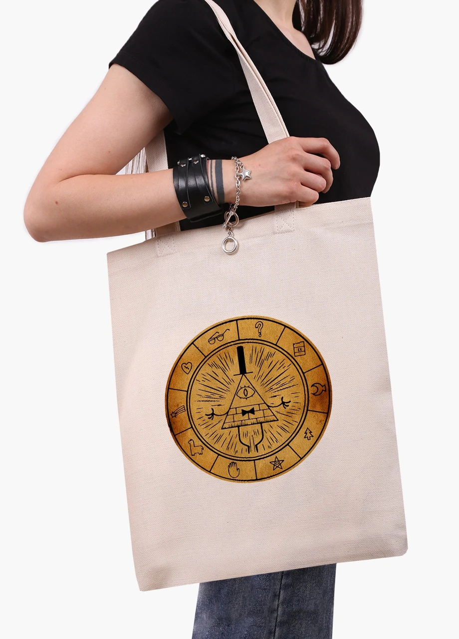 Еко сумка шоппер біла Білл Шифр Гравіті Фолз (Bill Cipher Gravity Falls) (9227-2627-WT) екосумка шопер 41*35 см MobiPrint (216642168)