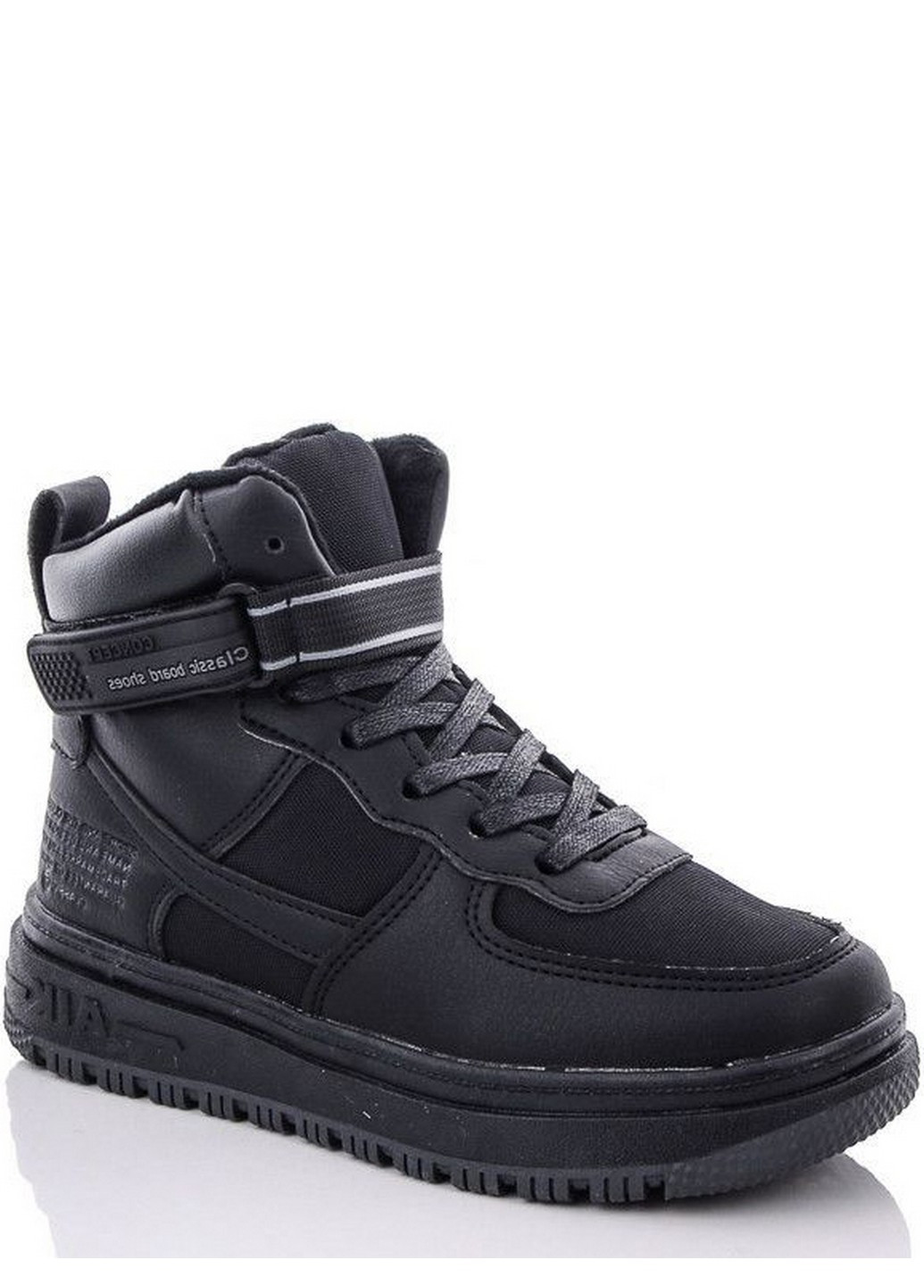 Черные кэжуал осенние зимние ботинки на овчине n40226-0 Jong Golf
