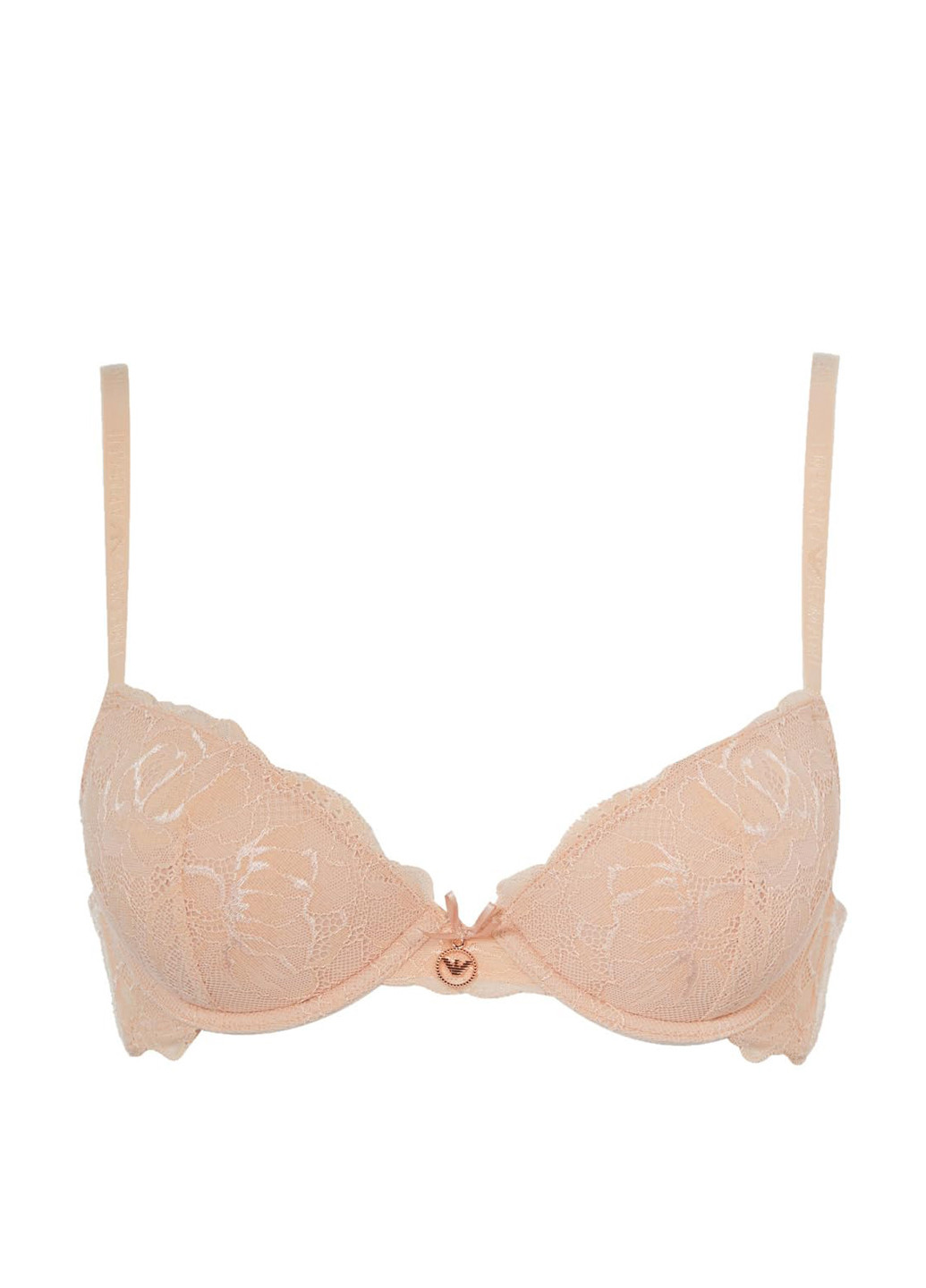 Бежевий бюстгальтер Emporio Armani з кісточками поліамід