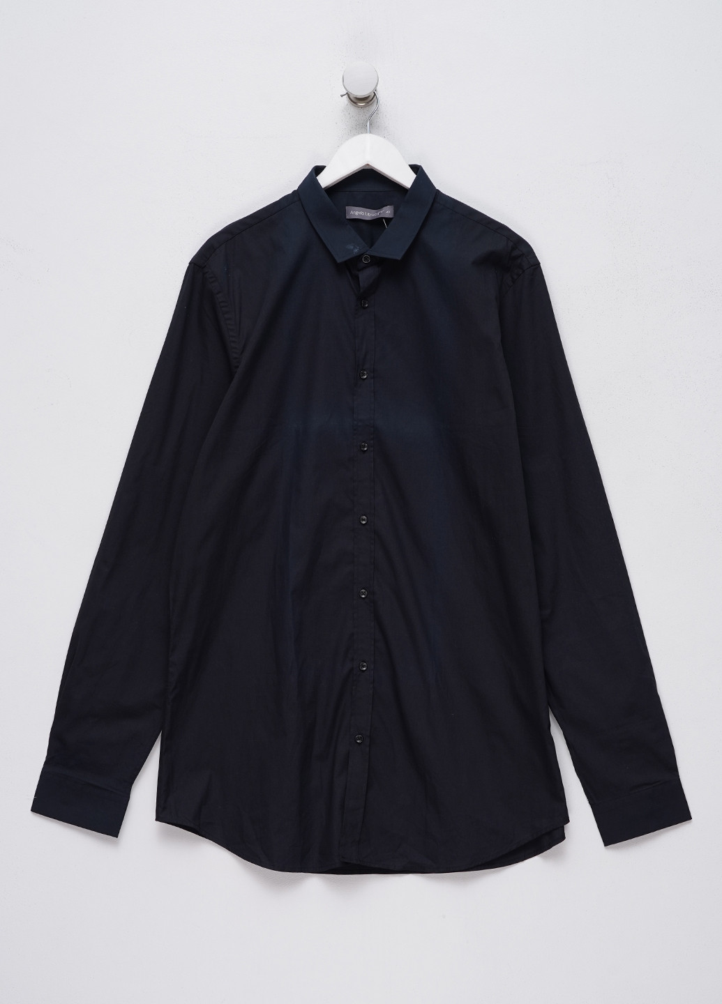 Черная кэжуал рубашка однотонная C&A