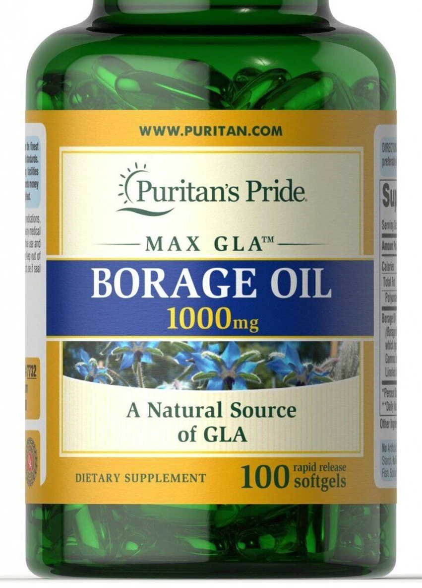 Масло огірочника Puritan's Pride Borage Oil 1000mg 100 caps Puritans Pride (255170468)