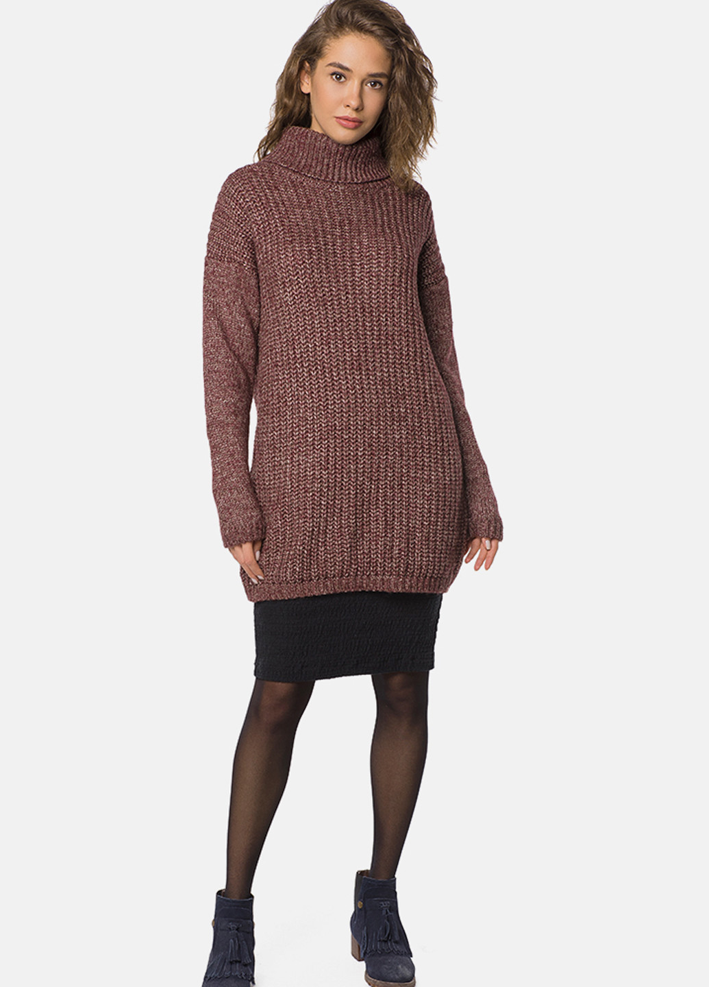 Темно-коричневый зимний свитер MR 520