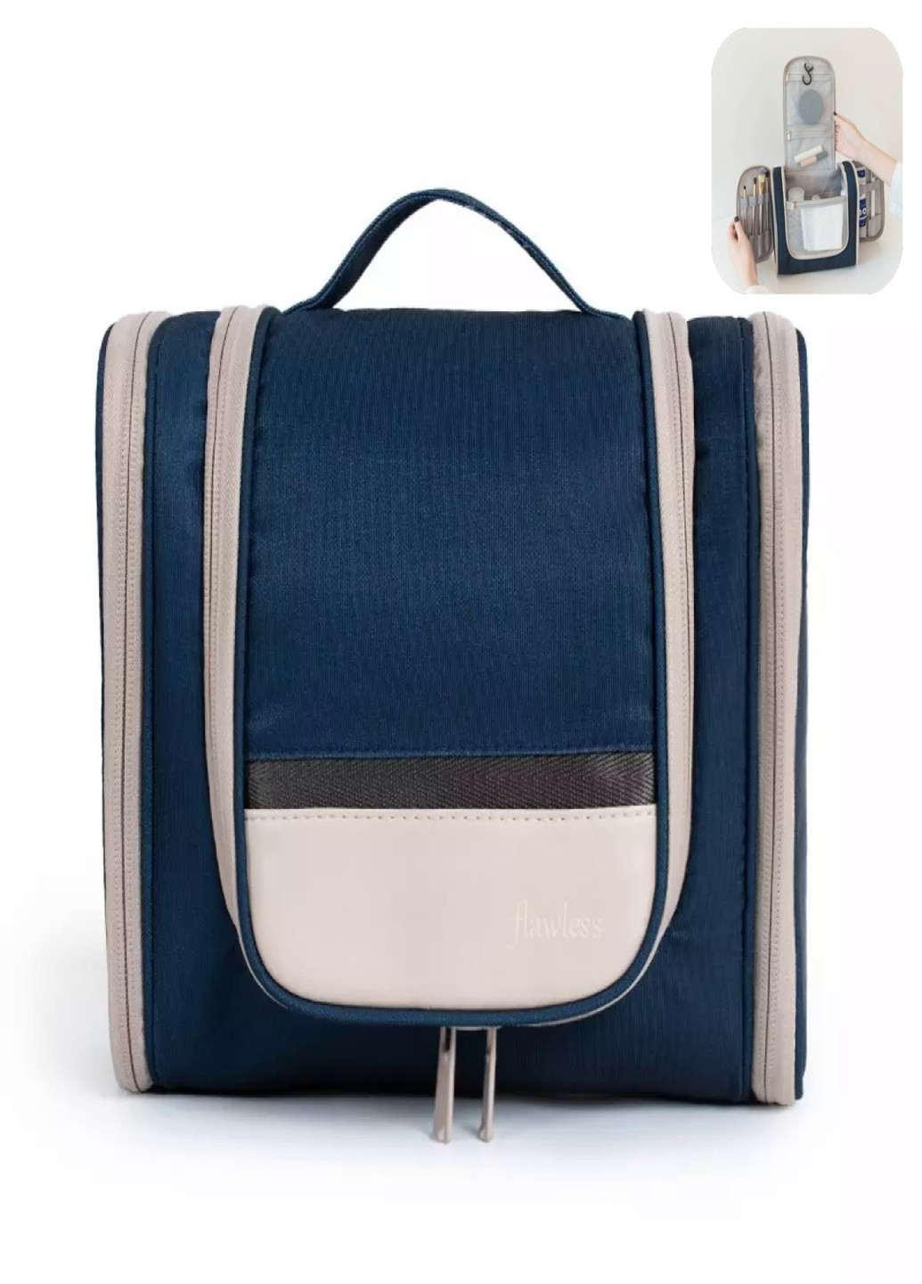 Дорожній органайзер косметичка сумка для косметики подорожей (25049875) Синій Francesco Marconi (205106735)
