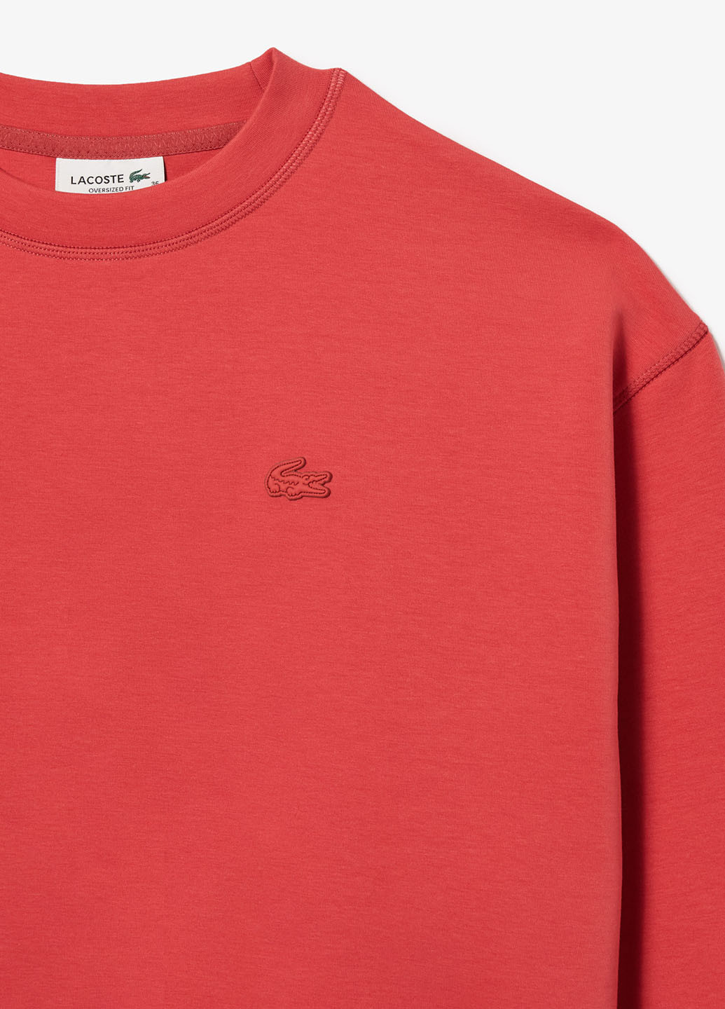 Красный свитшот Lacoste логотип нашивки (298072938)