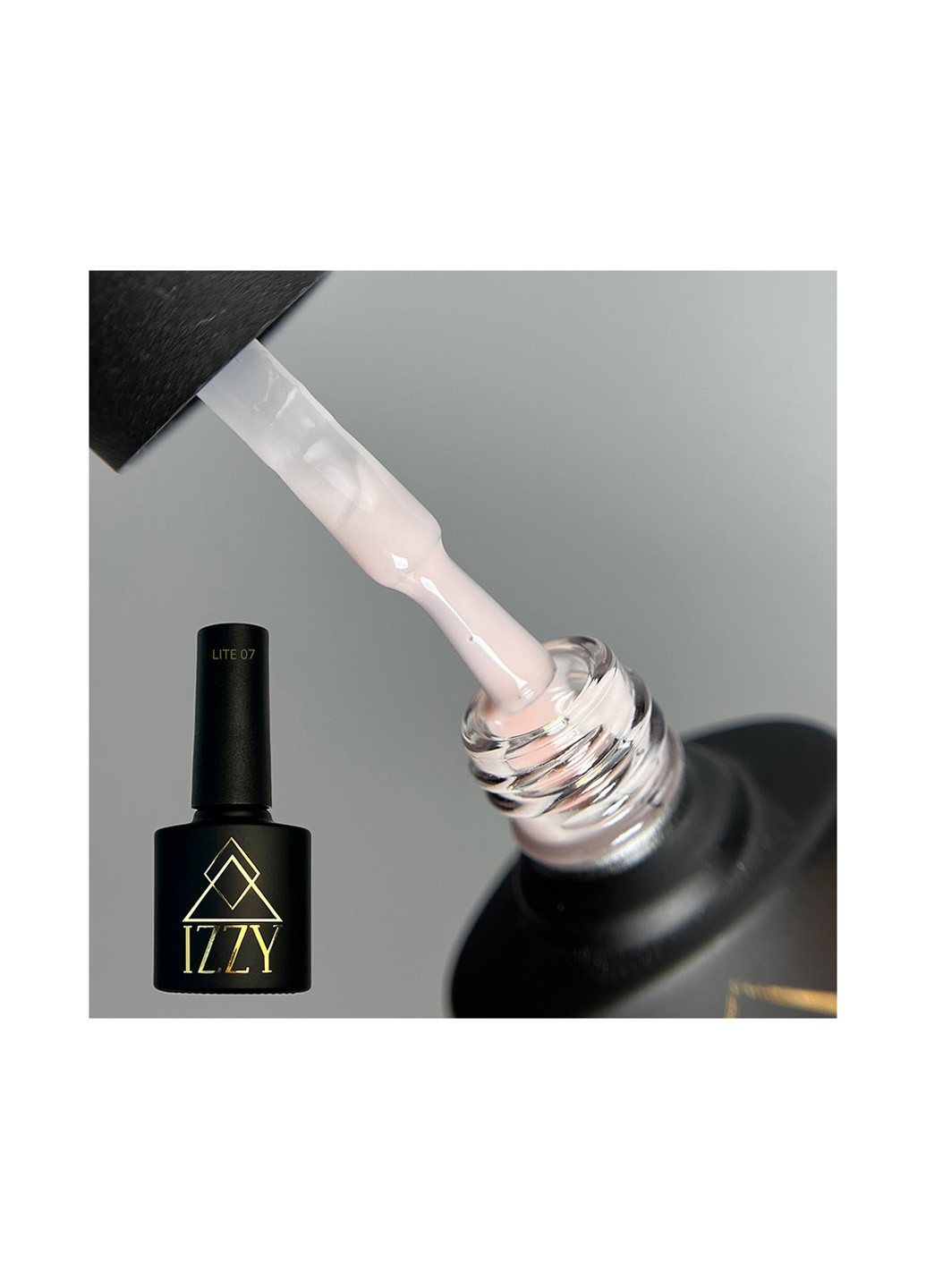 Гель-лак ніжного рожево-молочного камуфлюючого кольору Gel Polish Lite 07, 10 г Izzy (363030643)