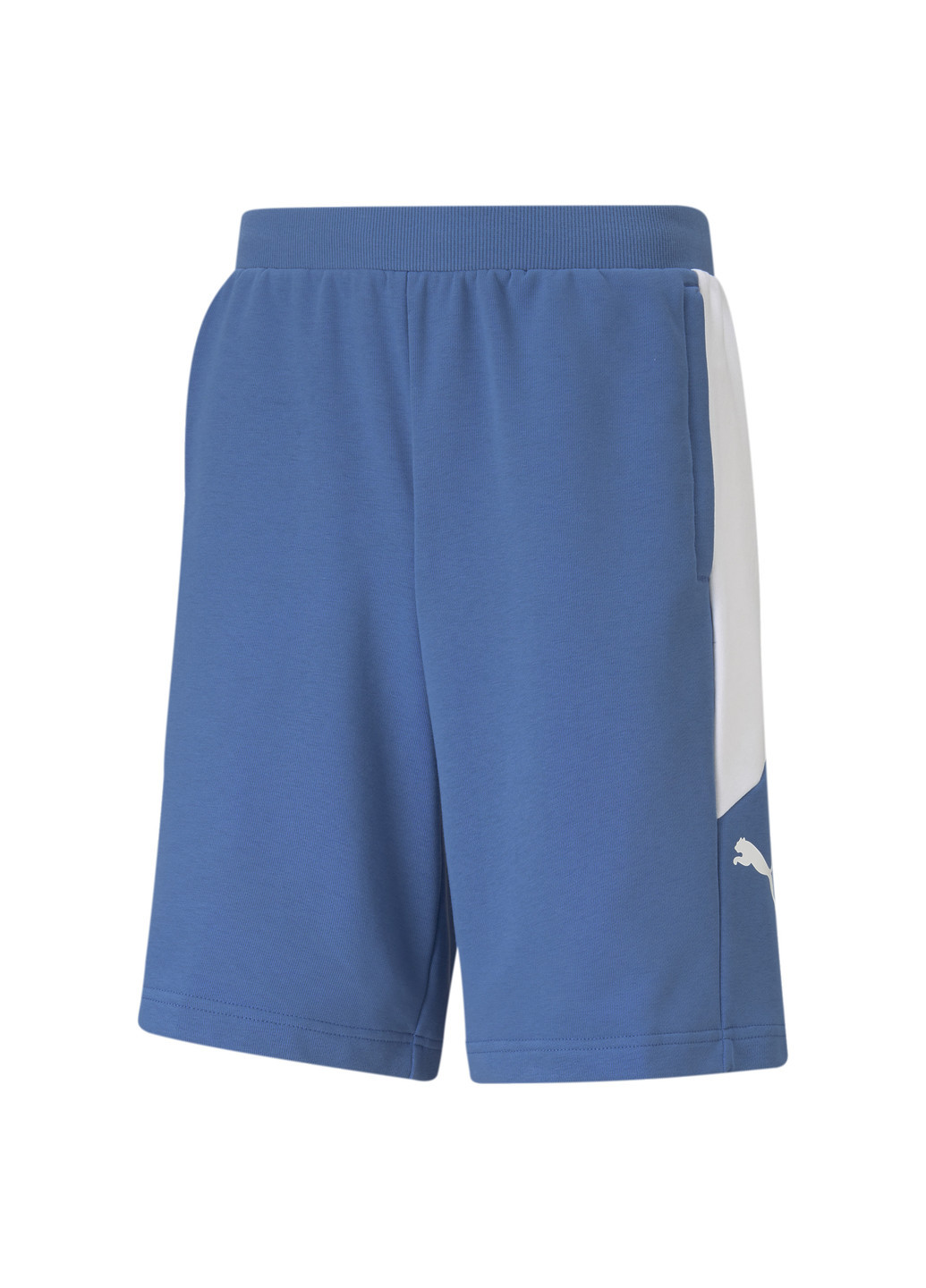 Шорты Modern Sports Men's Shorts Puma однотонные синие спортивные хлопок, полиэстер, эластан