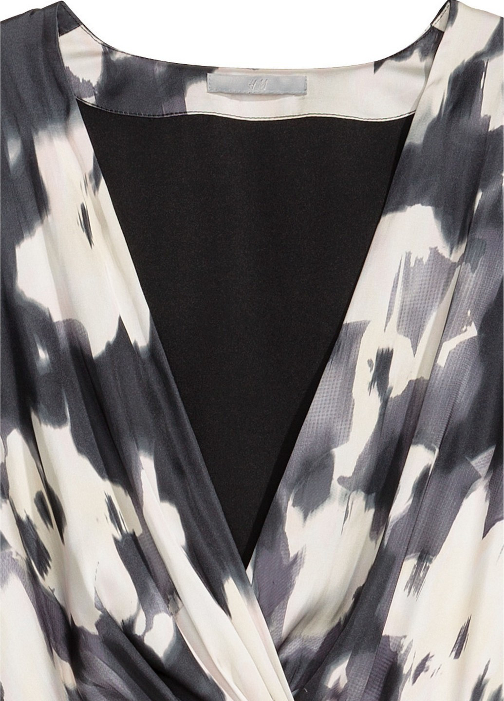 Темно-серое вечернее платье H&M с абстрактным узором