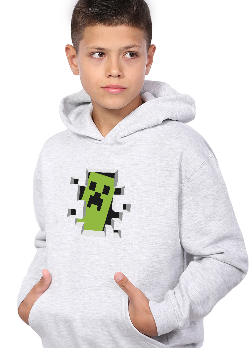 Худи для мальчика Майнкрафт (Minecraft) Кенгуру детский (9298-1709) MobiPrint (219027768)