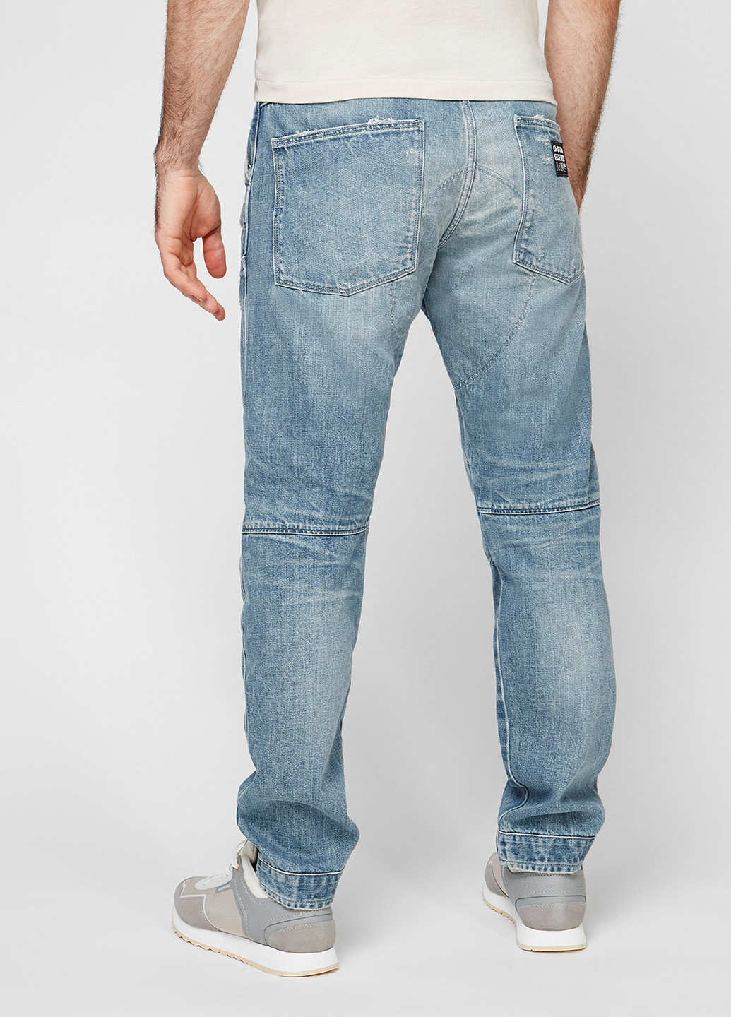 Синие демисезонные прямые джинсы G-Star Raw