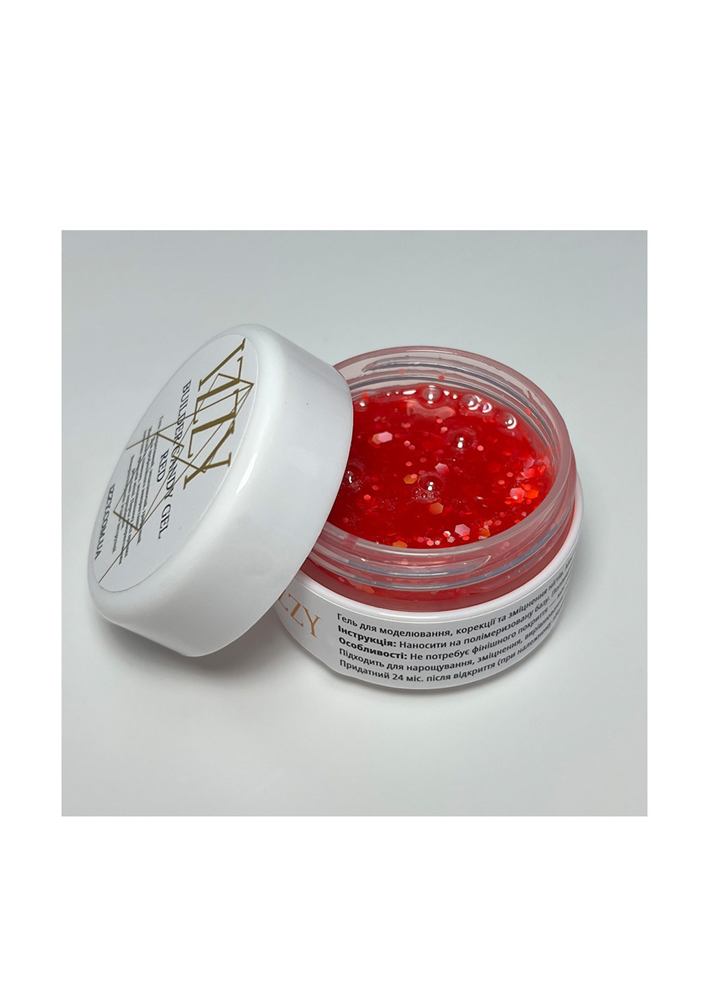 Декоративний гель для нарощування нігтів Candy Gel Red, 20 г Izzy (363030441)