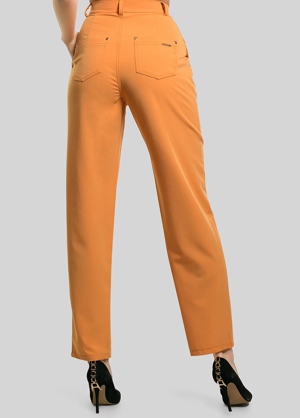 Оранжевые кэжуал демисезонные брюки Azuri