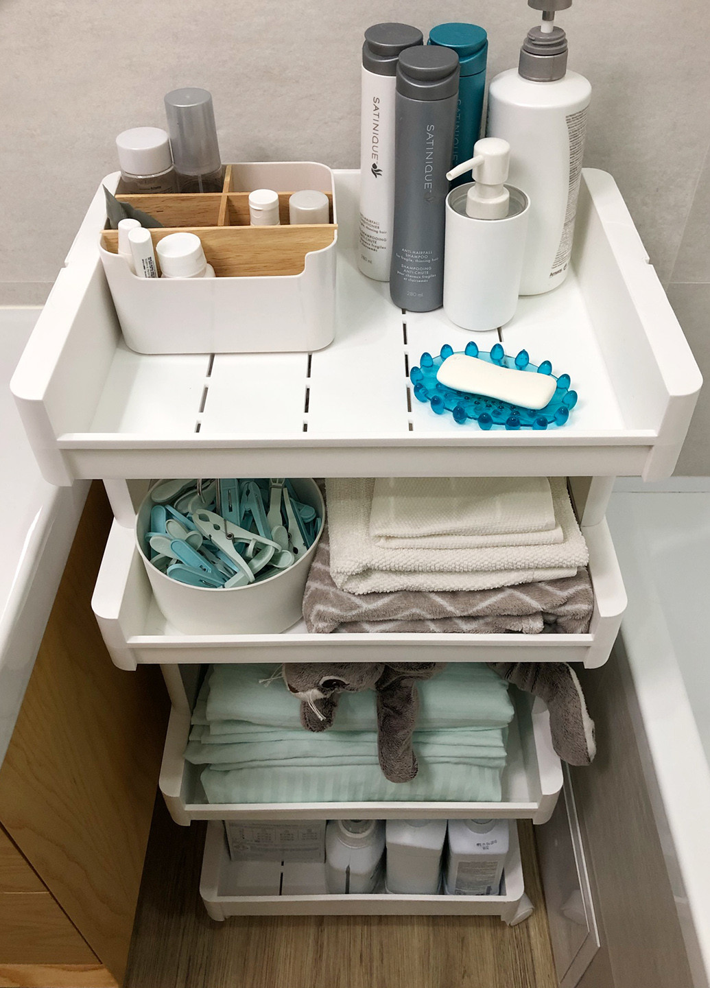 Этажерка в 4 яруса на колесиках 45,1х31,8х102,7 см MVM (218249008)