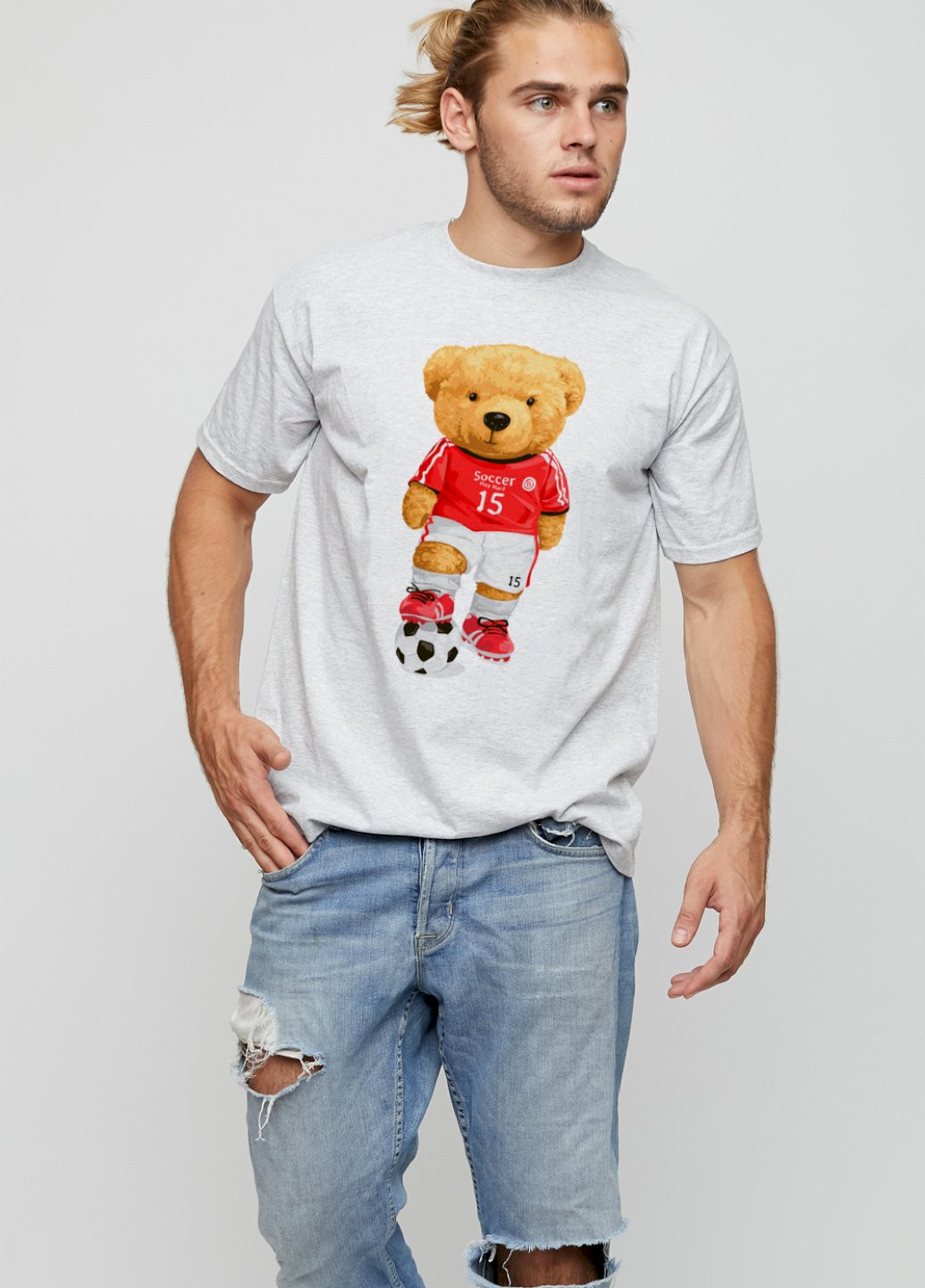 Сіра футболка чоловіча basic YAPPI