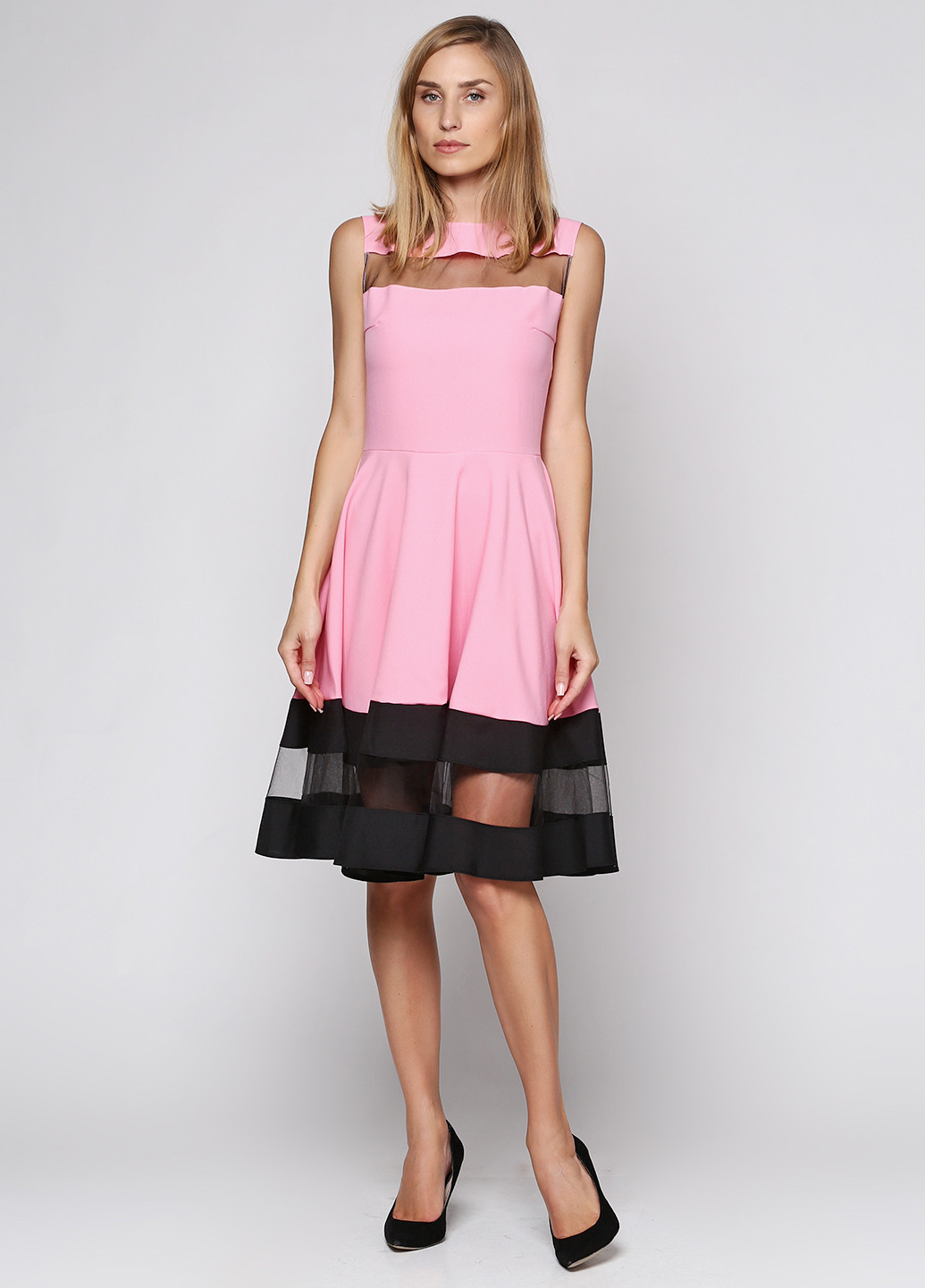 Розовое кэжуал платье Podium однотонное