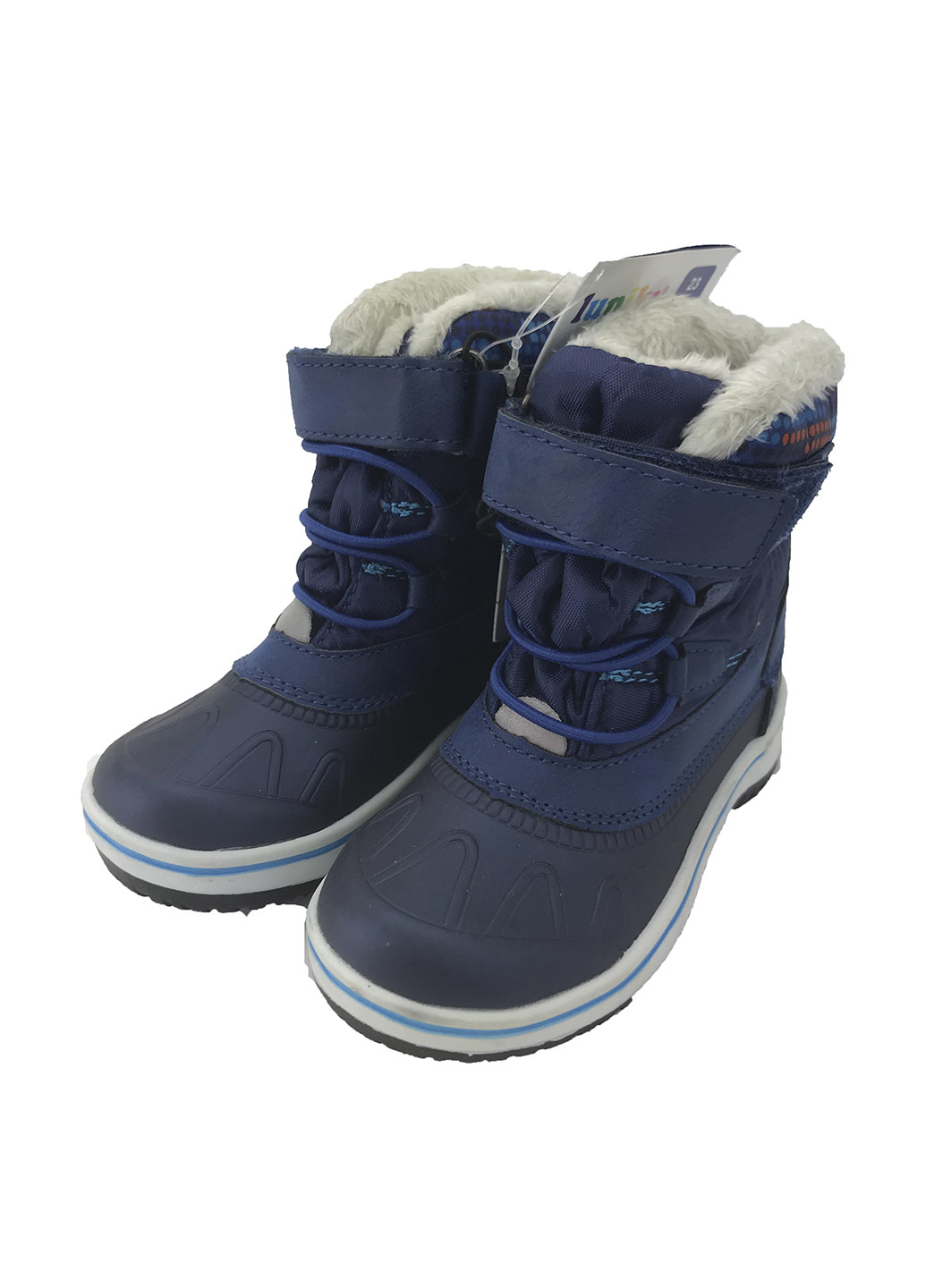 Темно-синие кэжуал зимние ботинки No Brand