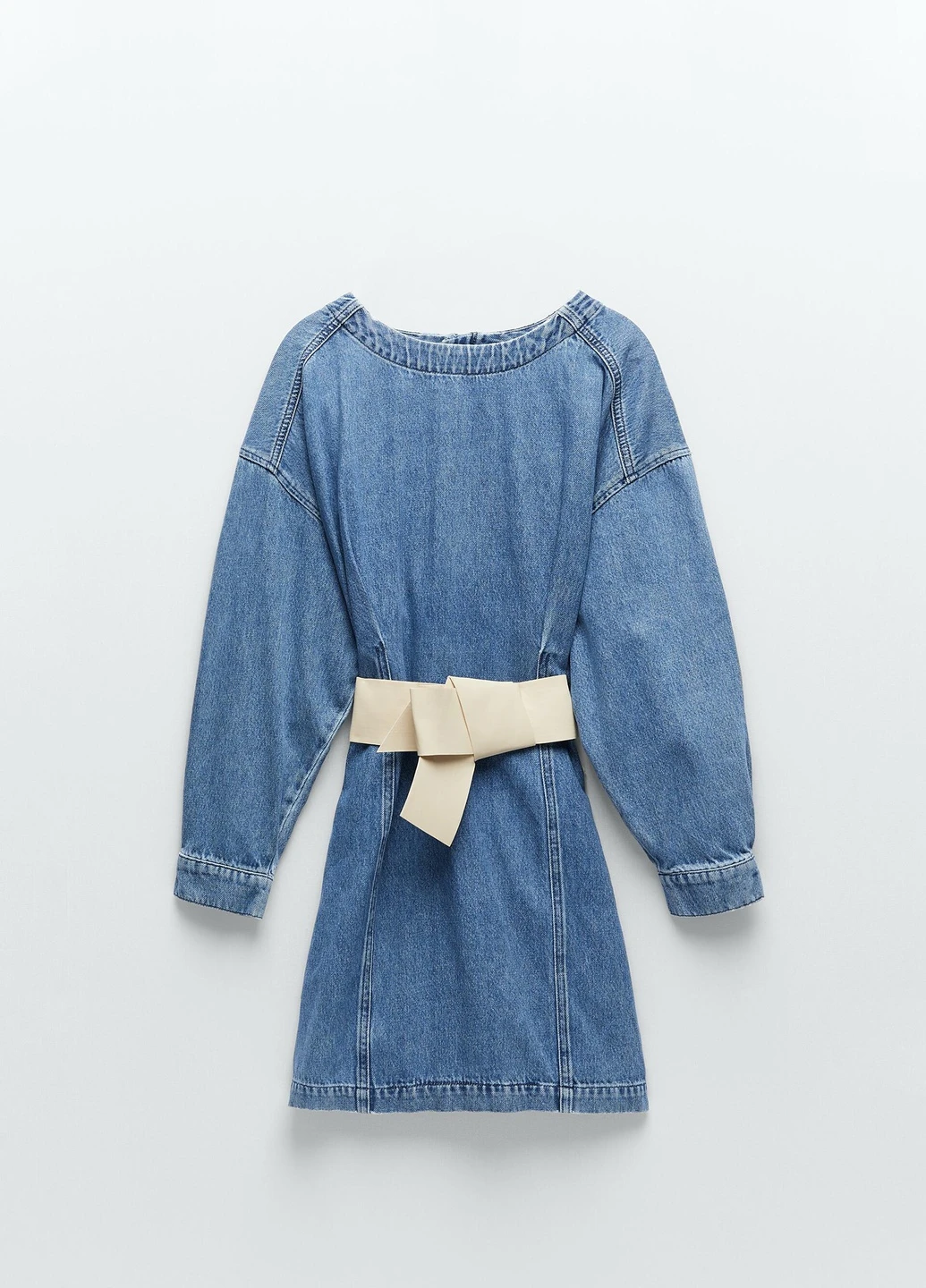 Синее джинсовое платье Zara однотонное