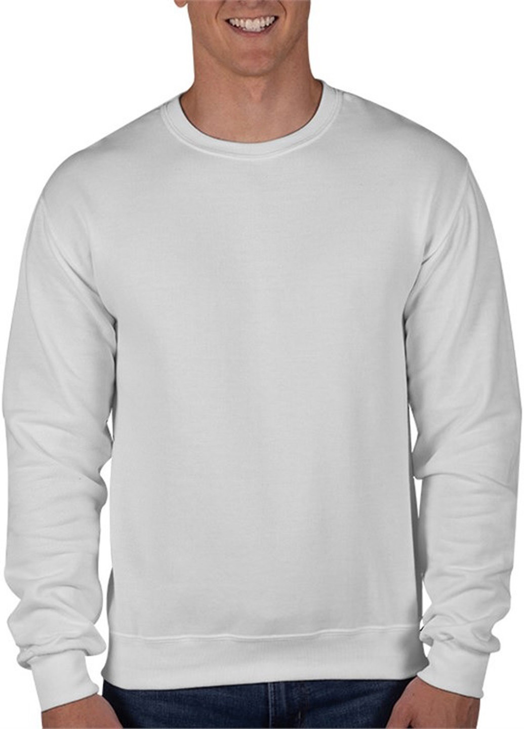 Белый свитшот Canvas однотонный без декора (361960027)