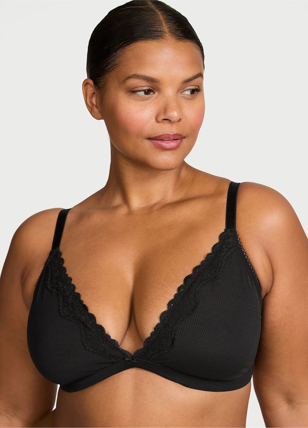 Чорний демісезонний комплект (бюстгальтер, трусики) Victoria's Secret