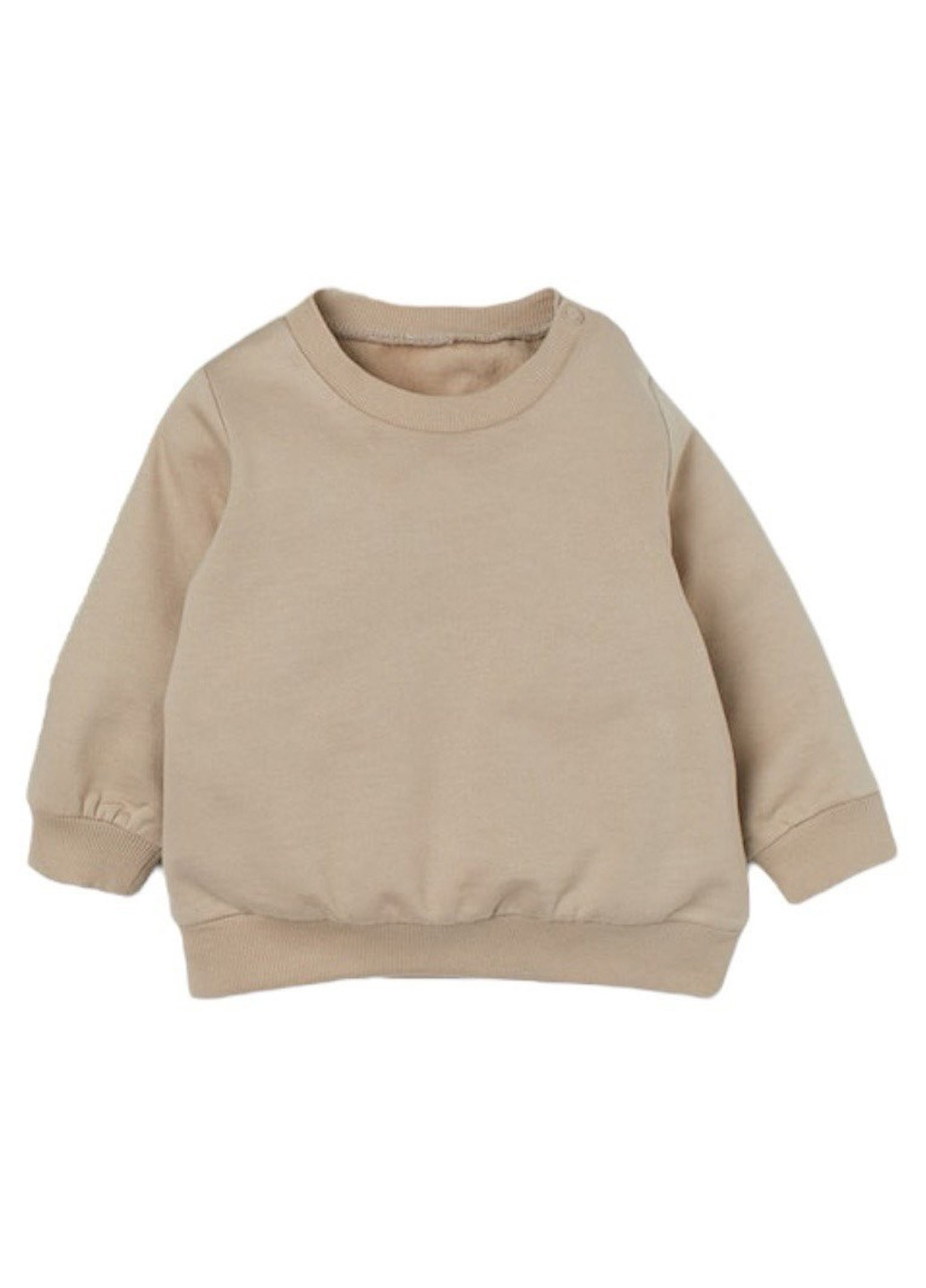 Бежевий світшот H&M однотонний без декору (341677069)