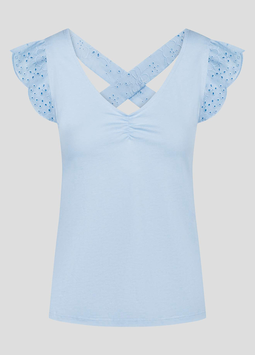 Блакитна літня футболка Orsay