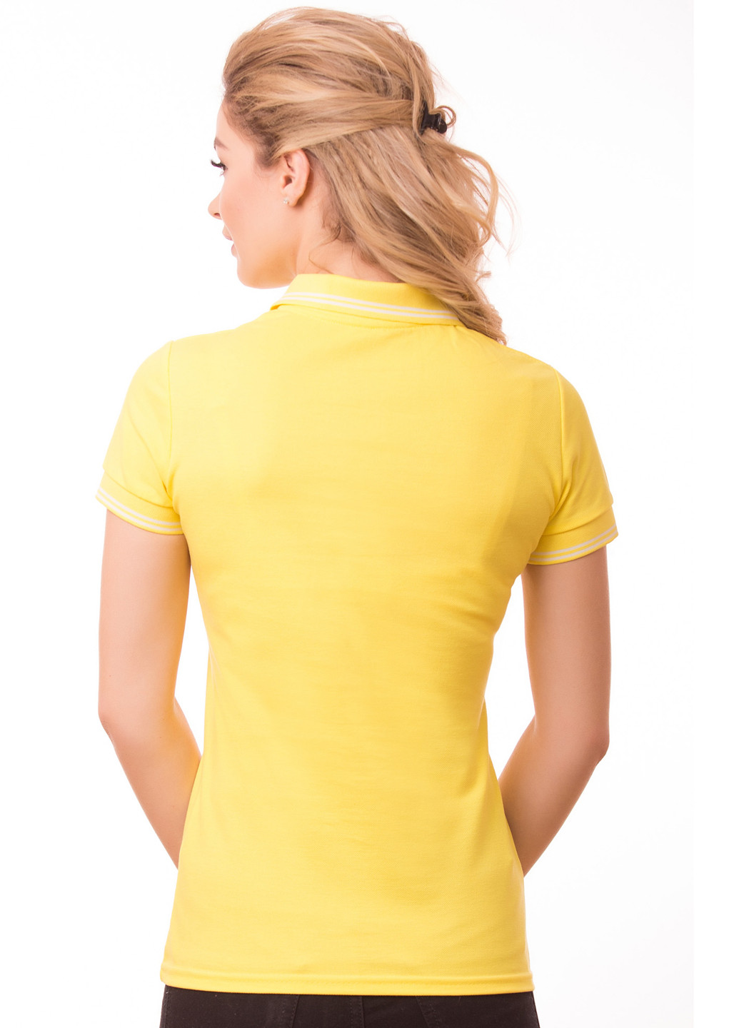 Желтая женская футболка-поло Kosta