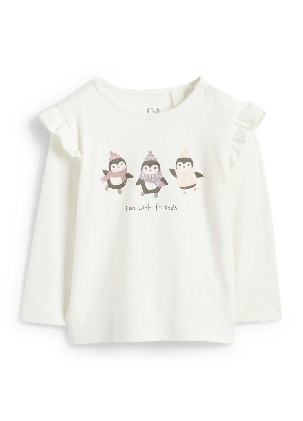 Белый демисезонный комплект (блуза, брюки) C&A