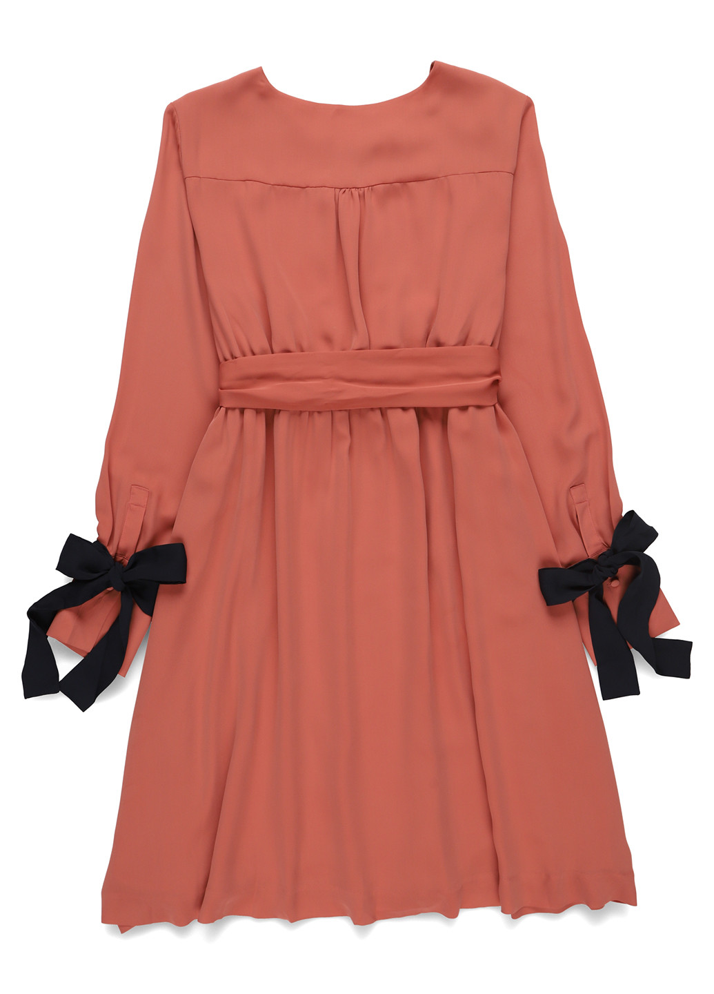 Коричневое кэжуал платье клеш MINT&BERRY однотонное