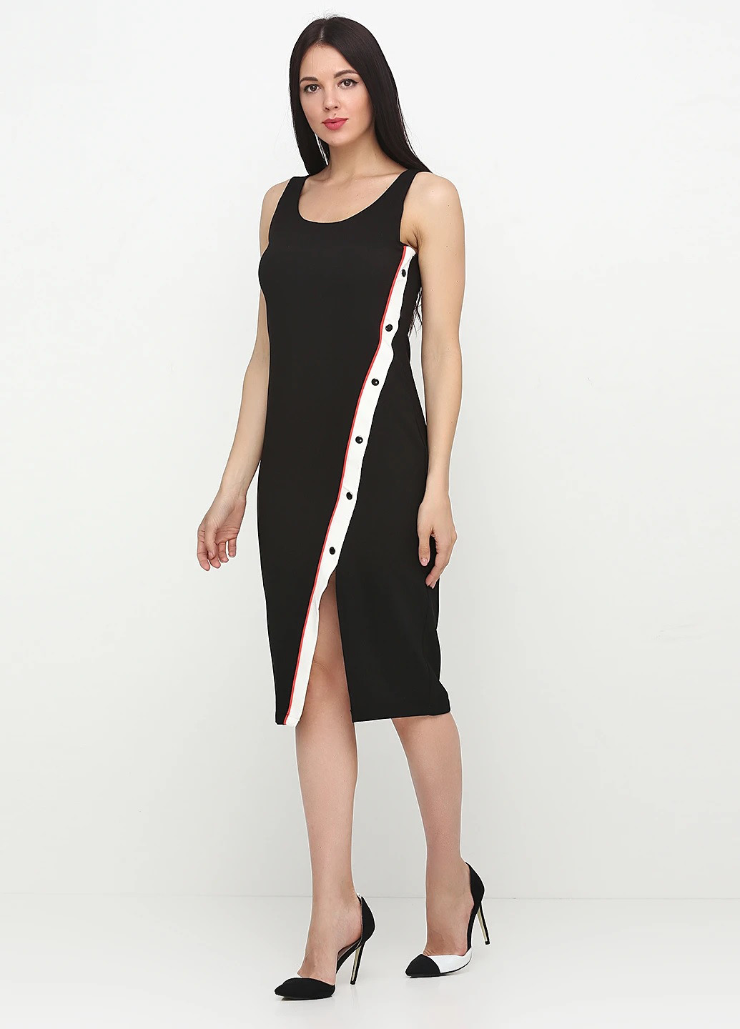 Черное кэжуал платье платье-майка Miss Poem однотонное