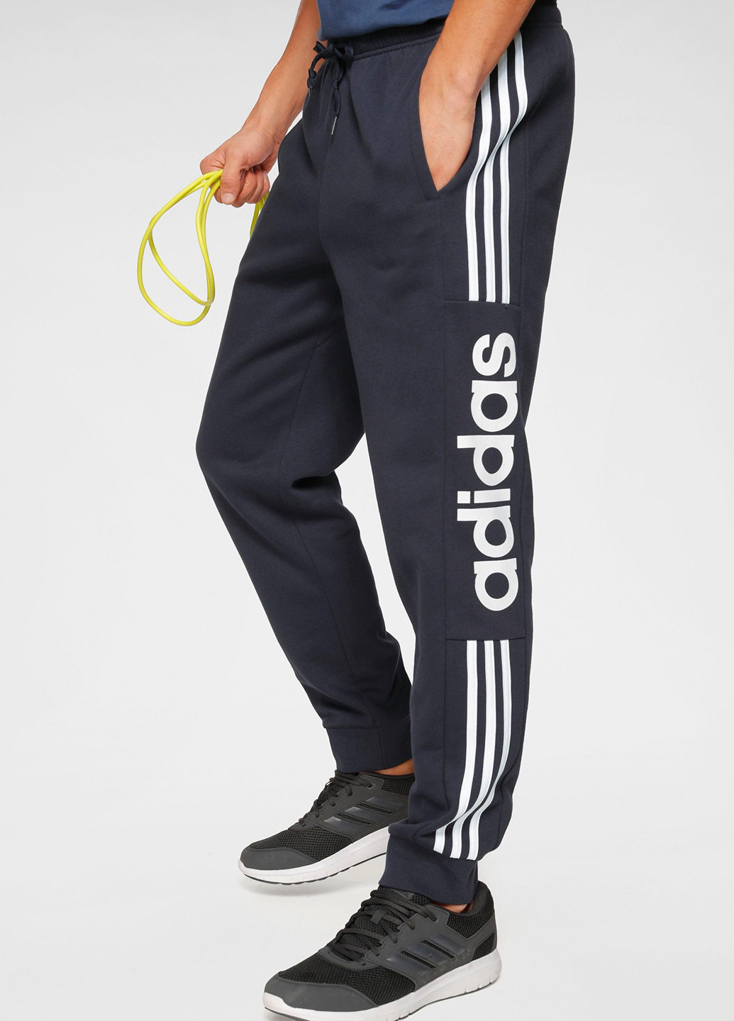 Синие спортивные демисезонные джоггеры брюки adidas