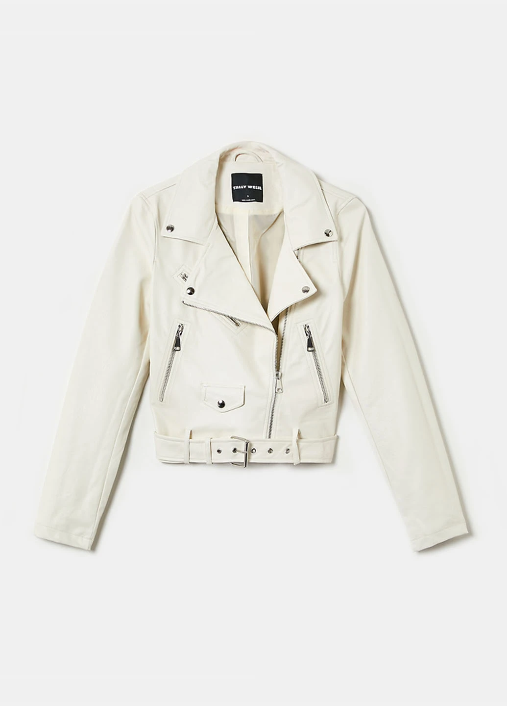 Белая летняя куртка Tally Weijl Formal Jackets - WOVEN PU BIKER JACKET