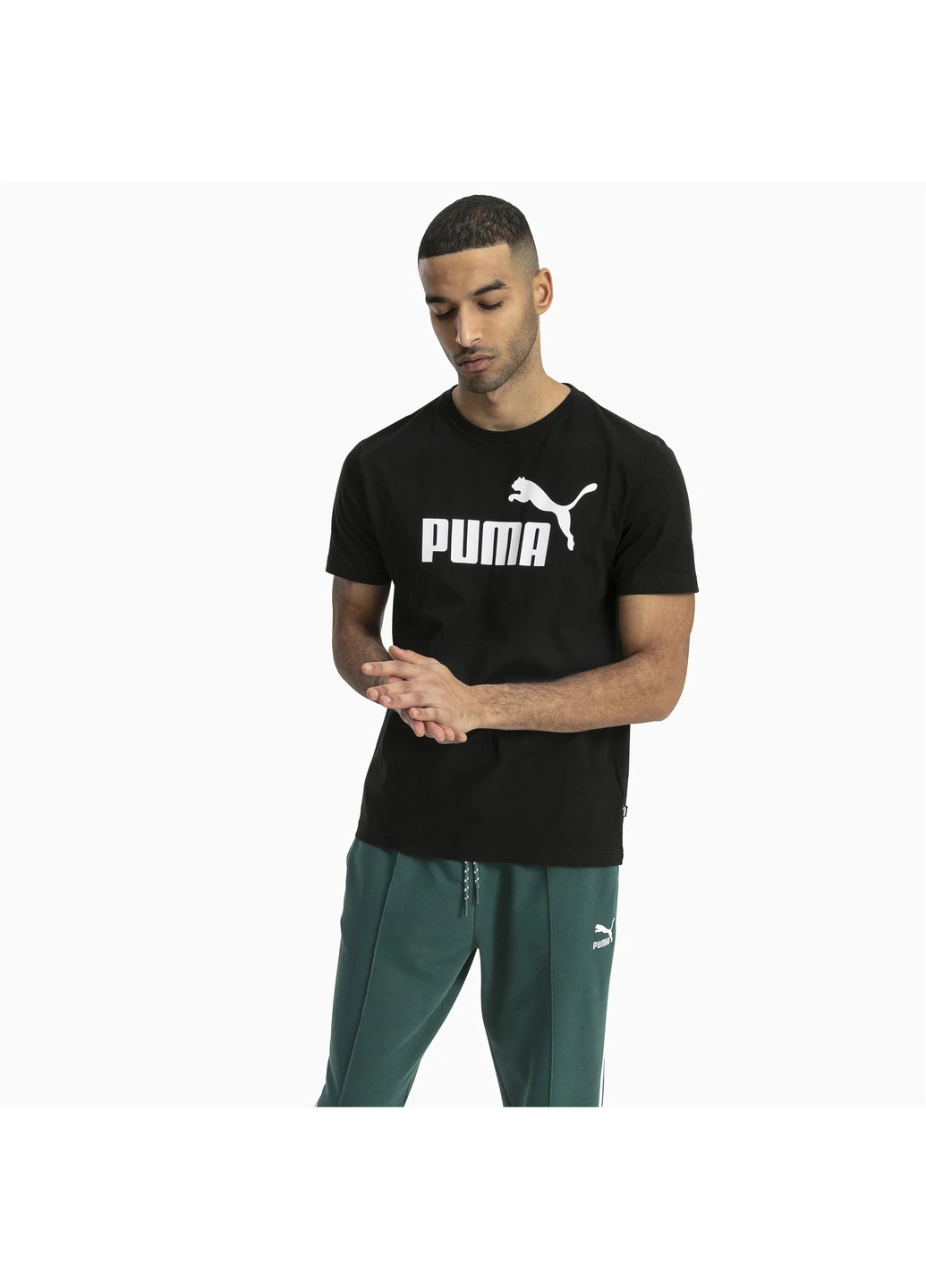Черная футболка essentials tee Puma