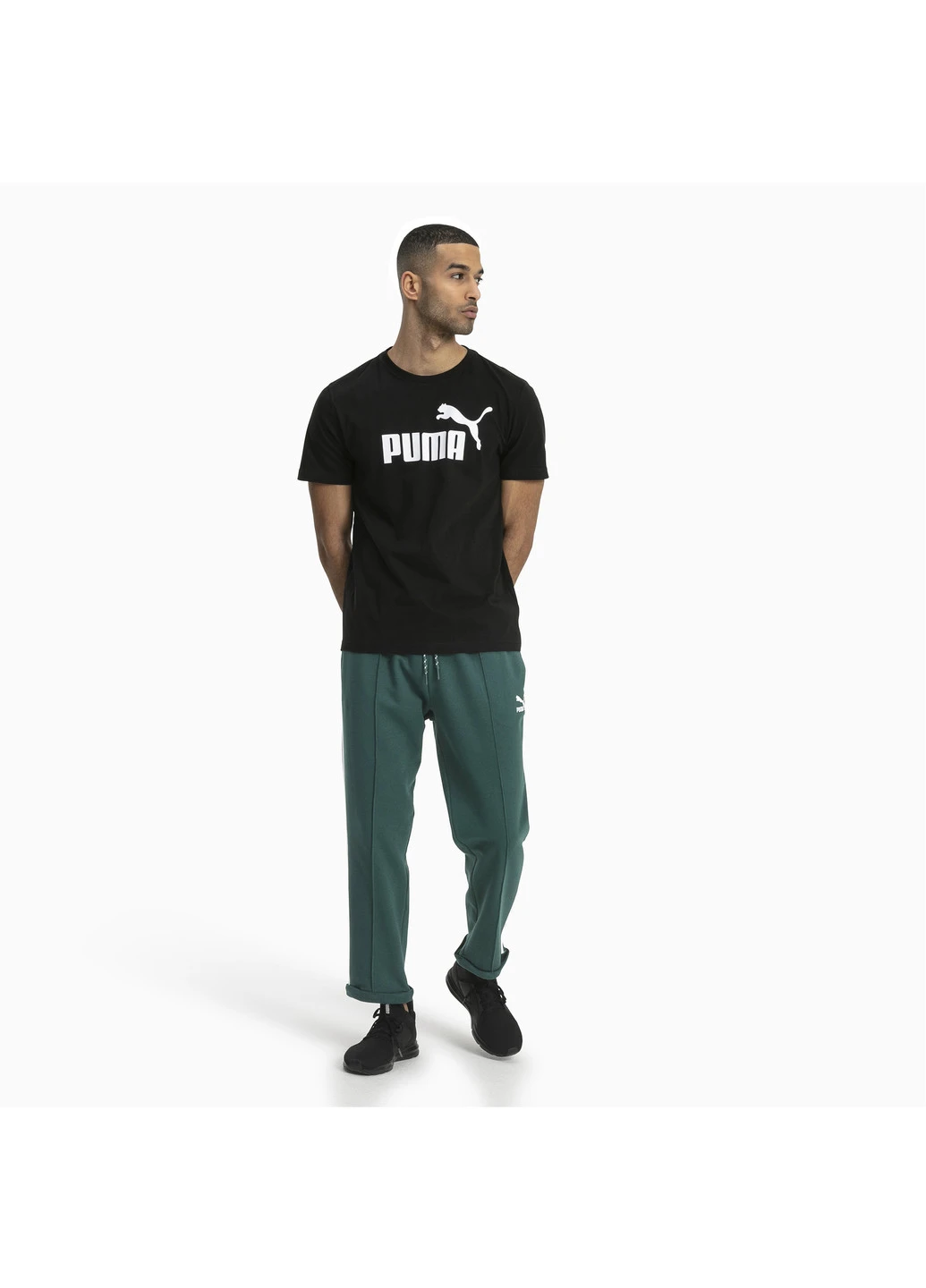 Черная футболка essentials tee Puma