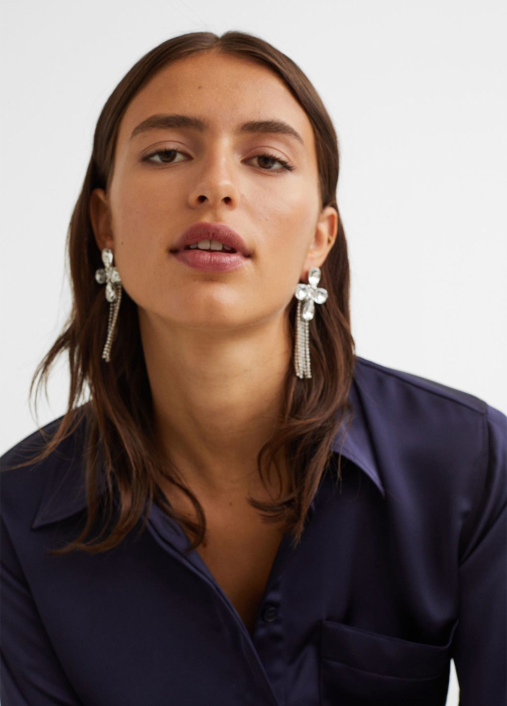 Тёмно-синяя блуза H&M