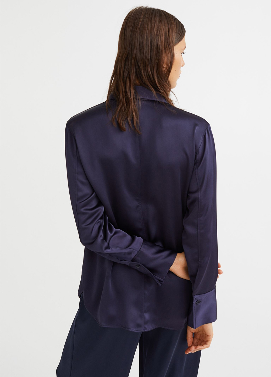 Тёмно-синяя блуза H&M