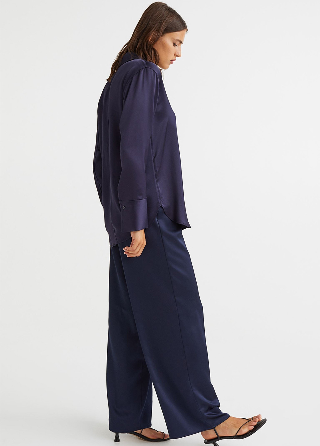 Тёмно-синяя блуза H&M