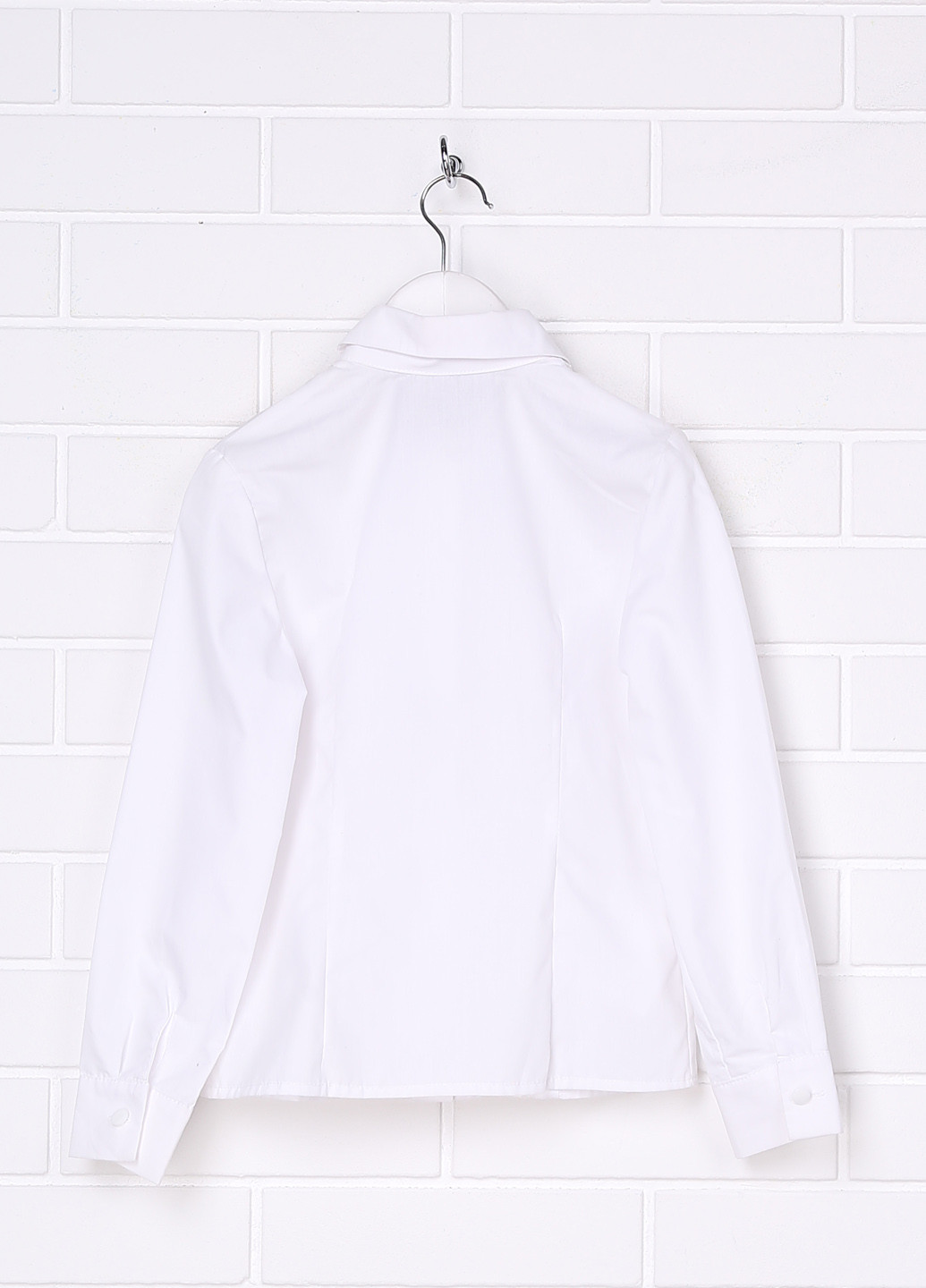 Блуза Sasha з довгим рукавом однотонна біла ділова