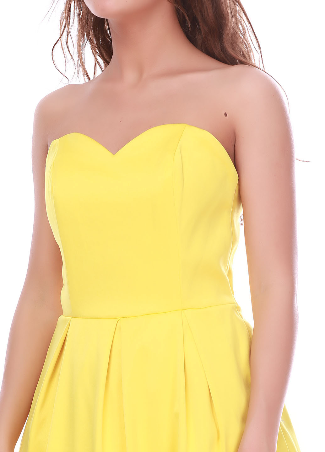 Лимонное коктейльное платье Ut