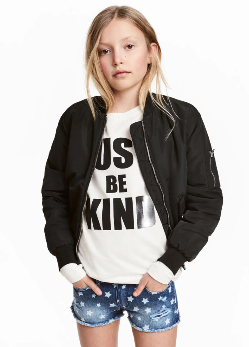 H&M свитшот надпись белый кэжуал