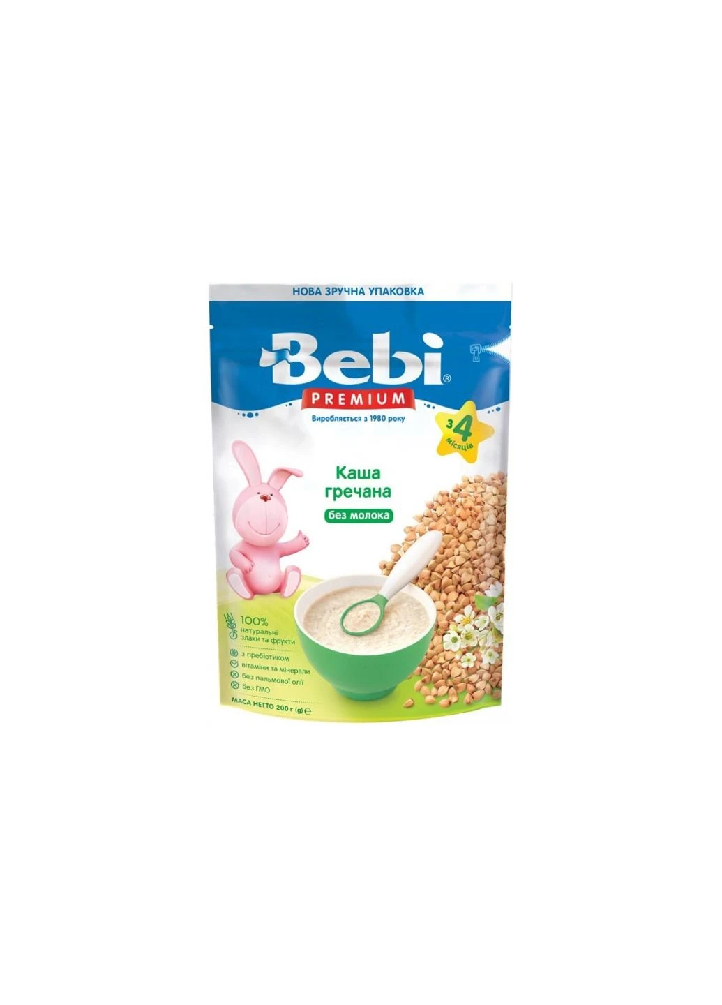 Дитяча каша Premium безмолочна +4 міс. Гречана 200 г (1105040) Bebi (254084331)
